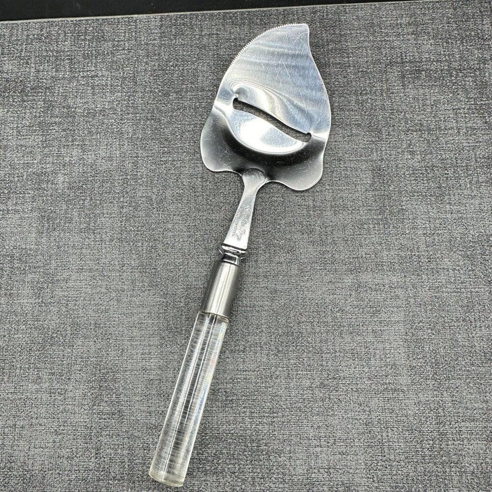 Vintage Cheese Slicer Frontier Forge Stainless Steel Clear Lucite Japan